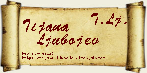 Tijana Ljubojev vizit kartica